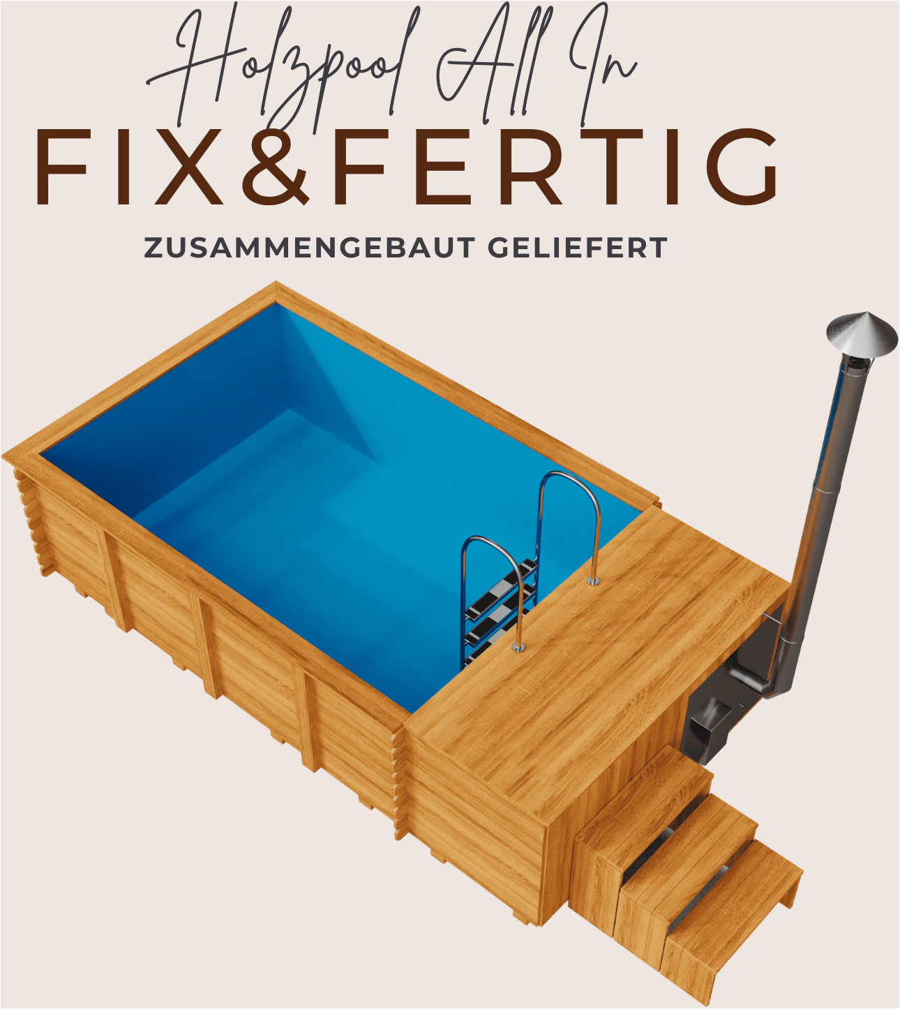 EDEN Holzmanufaktur Rechteckpool "Fix&Fertig All In", (Set, 6 tlg.), inkl. günstig online kaufen