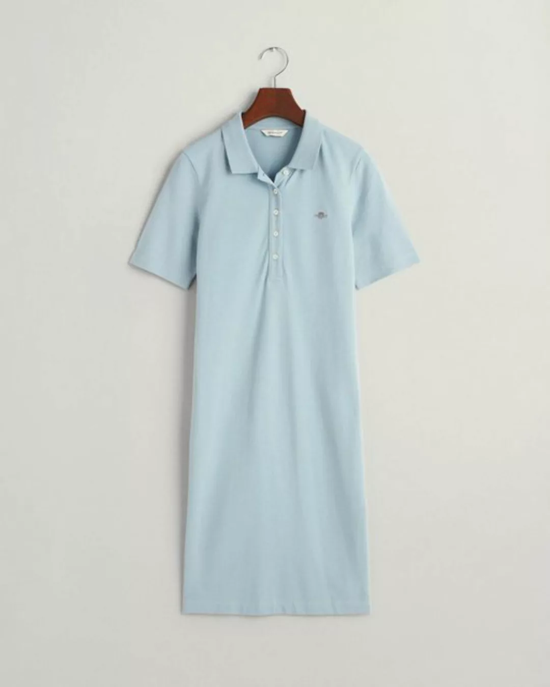 Gant Sommerkleid SLIM SHIELD SS PIQUE POLO DRESS, DOVE BLUE günstig online kaufen