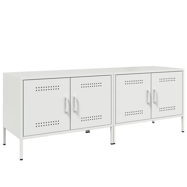 vidaXL TV-Schrank TV-Schränke 2 Stk. Weiß 68x39x50,5 cm Stahl (2-St) günstig online kaufen