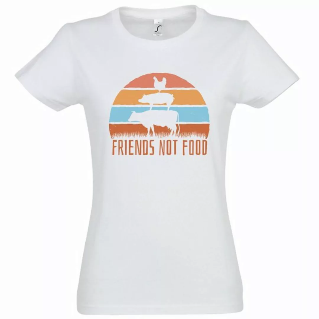 Youth Designz T-Shirt Friends Not Food Damen Shirt mit trendigem Frontprint günstig online kaufen