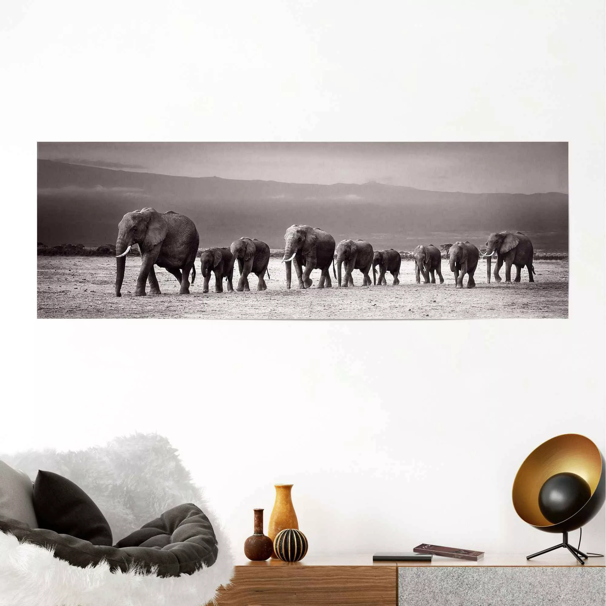 Reinders Poster "Elefantenherde auf Reise", (1 St.) günstig online kaufen