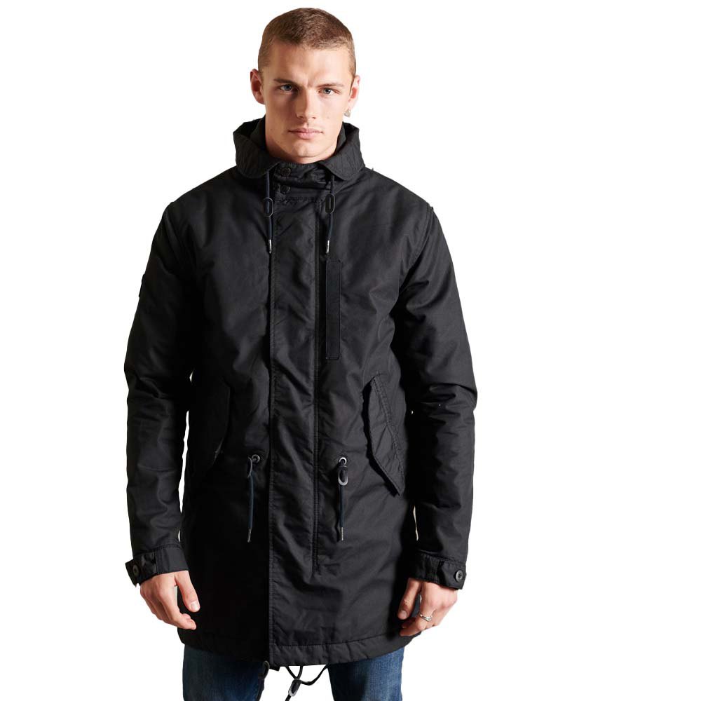 Superdry New Military Fishtail Parka XS Jet Black günstig online kaufen