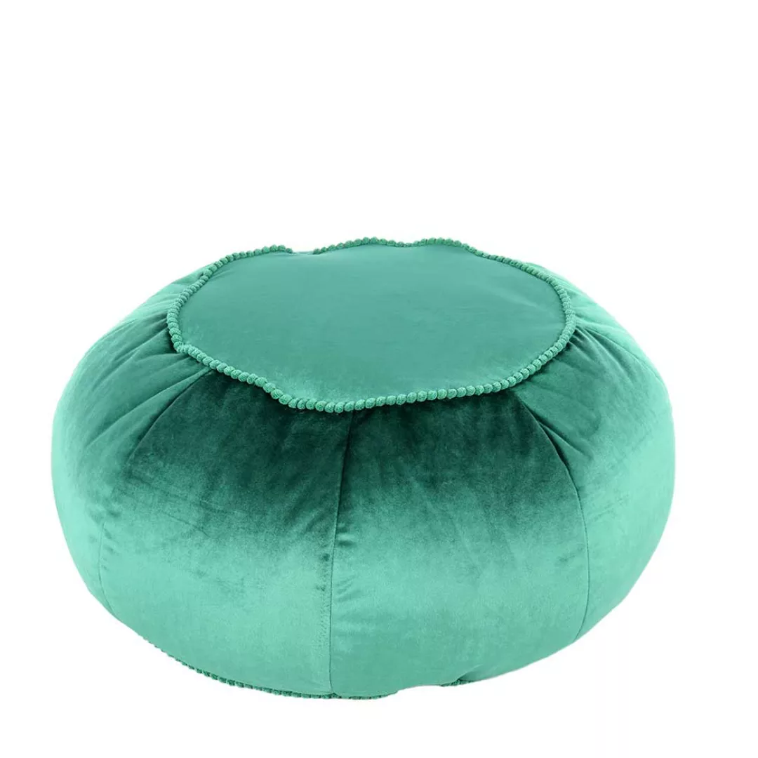 Samt Sitzpouf in Grün Samt Orientalischen Design günstig online kaufen