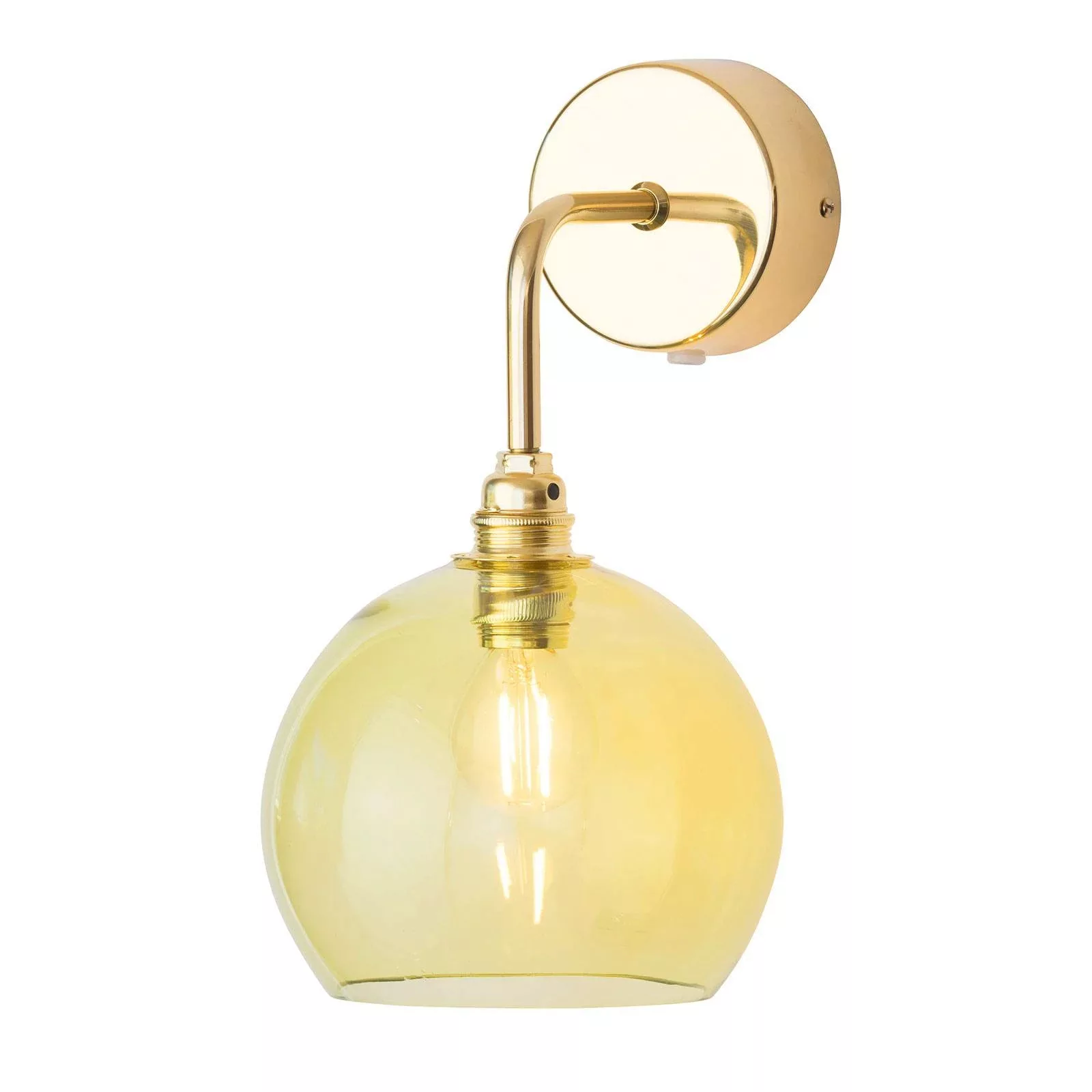 EBB & FLOW Rowan Wandlampe gold Schirm olivgrün günstig online kaufen