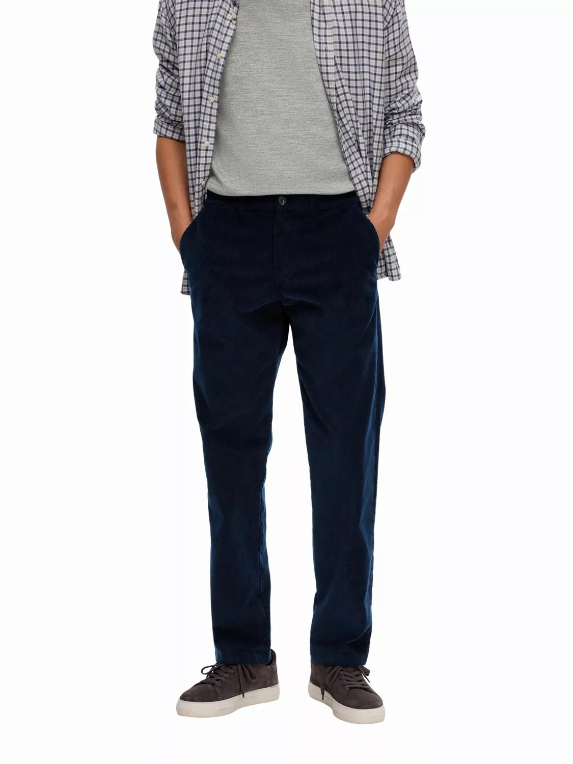 Selected Homme Herren Chino Hose SLH196-STRAIGHT MILES - Straight Fit Blau günstig online kaufen