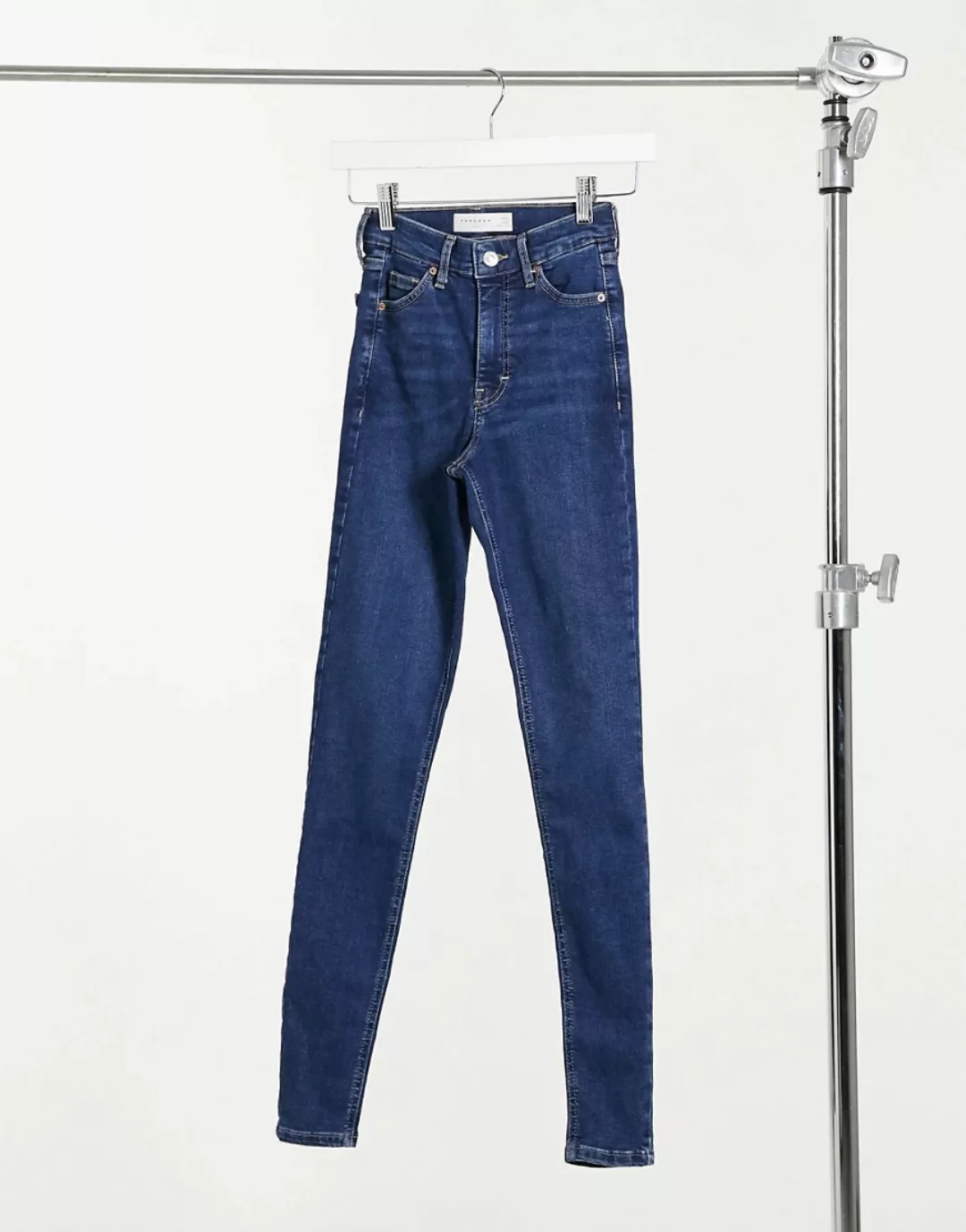 Topshop – Jamie – Eng geschnittene Jeans in kräftigem Blau günstig online kaufen