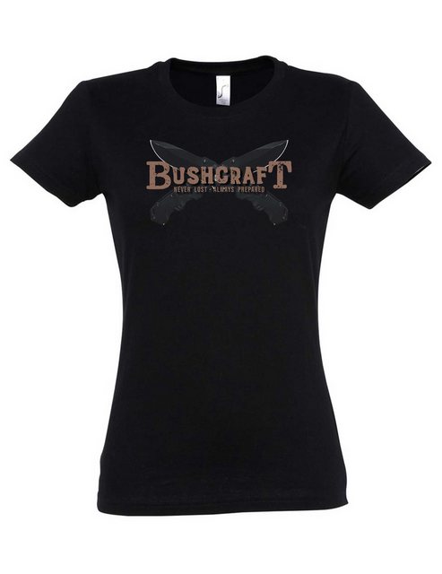 Urban Backwoods Print-Shirt Bushcraft Knives Damen T-Shirt Bushcrafting Pre günstig online kaufen