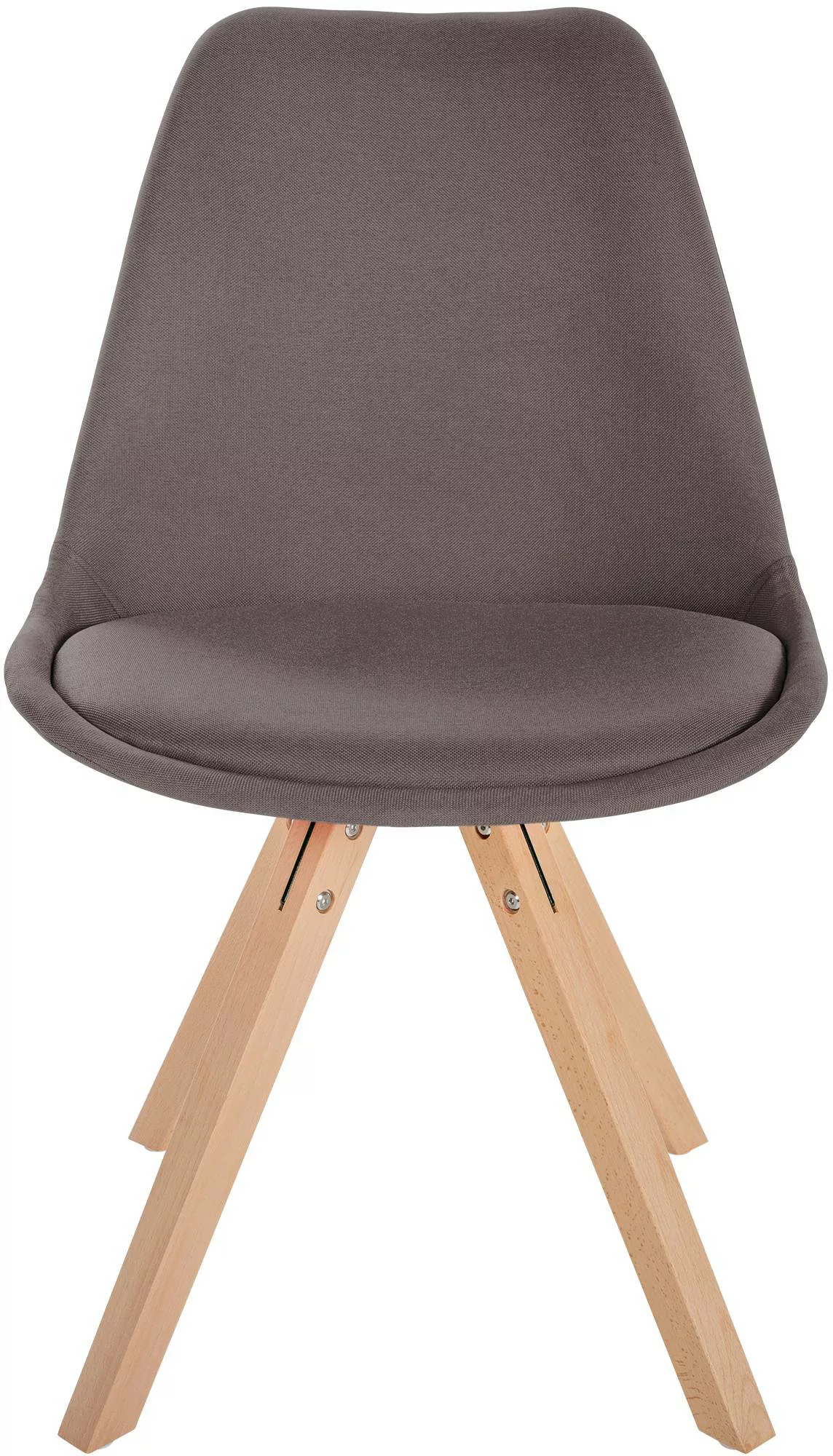 Stuhl Sofia Stoff Square Taupe günstig online kaufen