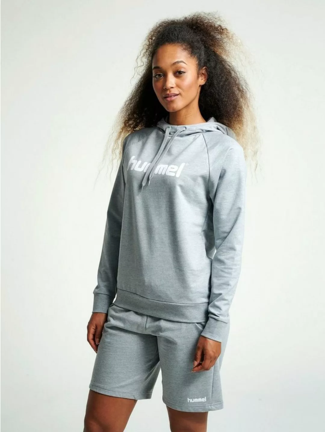 hummel Hoodie Logo Sweater HMLGO 5141 in Grau günstig online kaufen