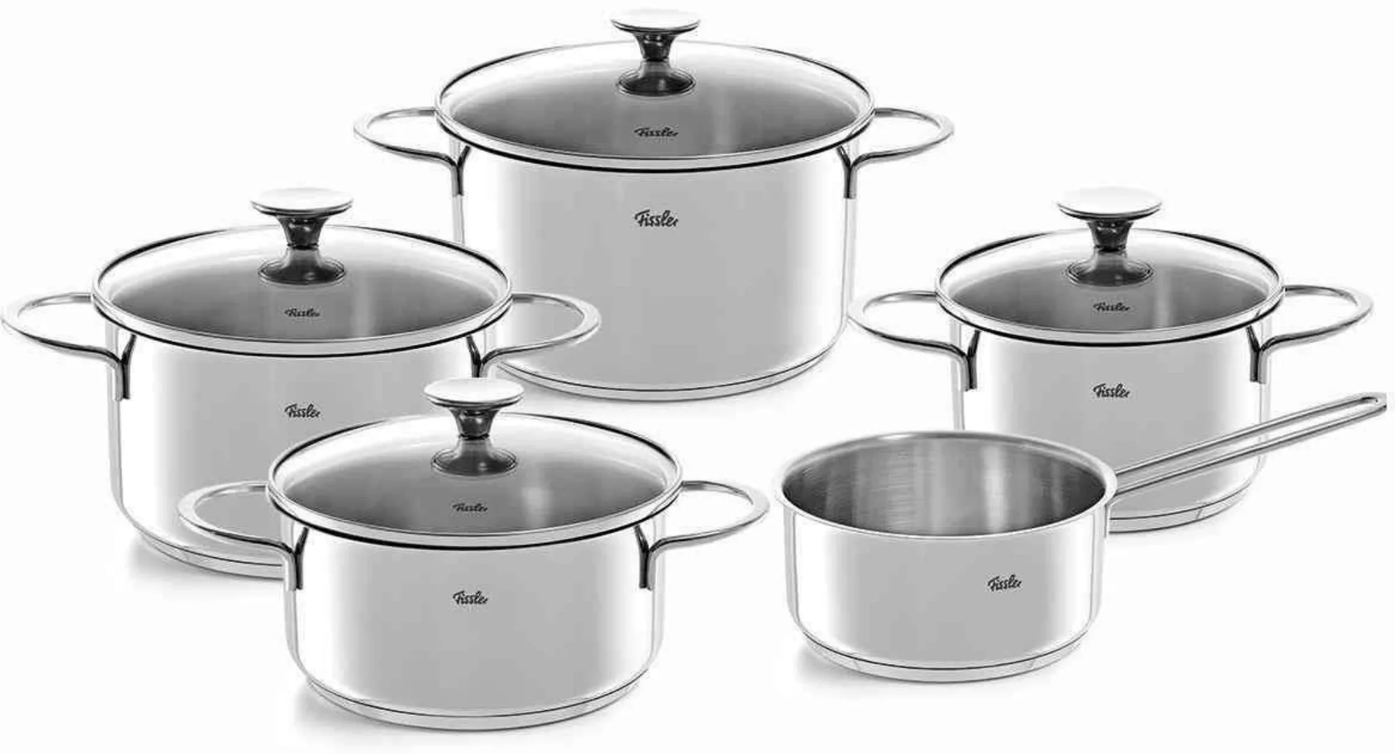 Fissler Topf-Set »Copenhagen«, Edelstahl 18/10, (Set, 9 tlg., Bratentopf 20 günstig online kaufen