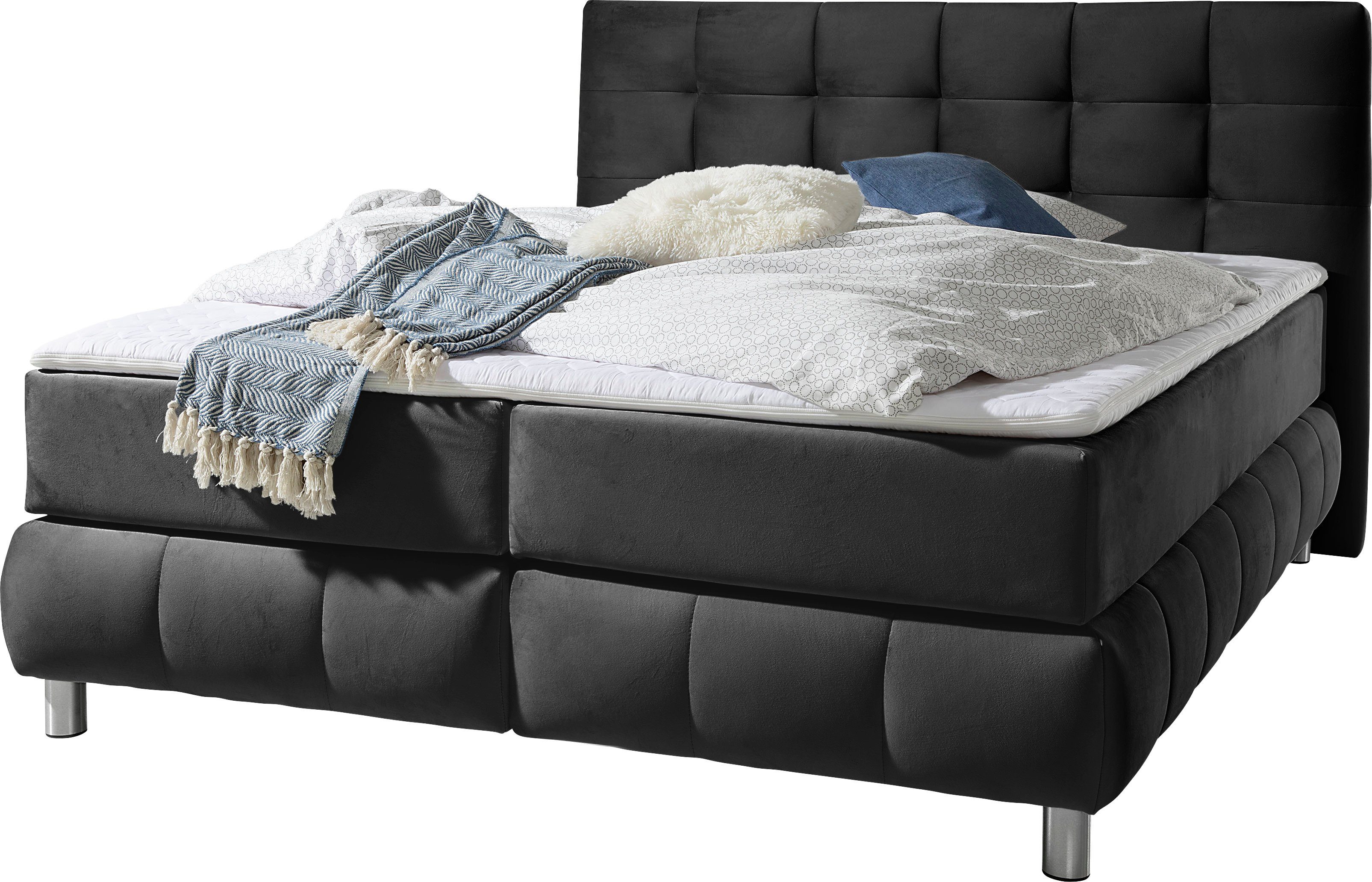 andas Boxspringbett "Salo", incl. Topper, 6 Breiten, 2 Härtegrade, TFK auch günstig online kaufen