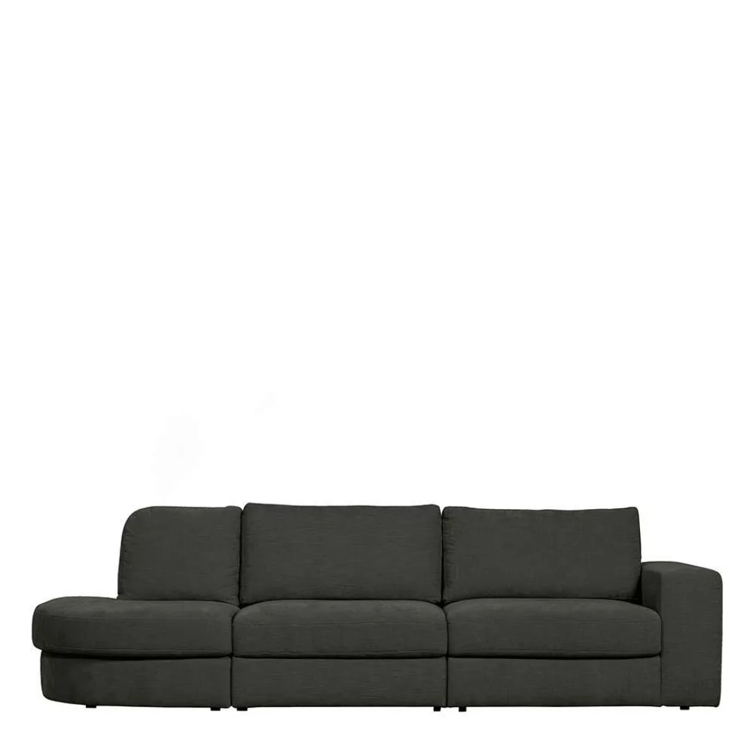 Anthrazit Stoff Sofa mit drei Sitzplätzen 298 cm breit günstig online kaufen