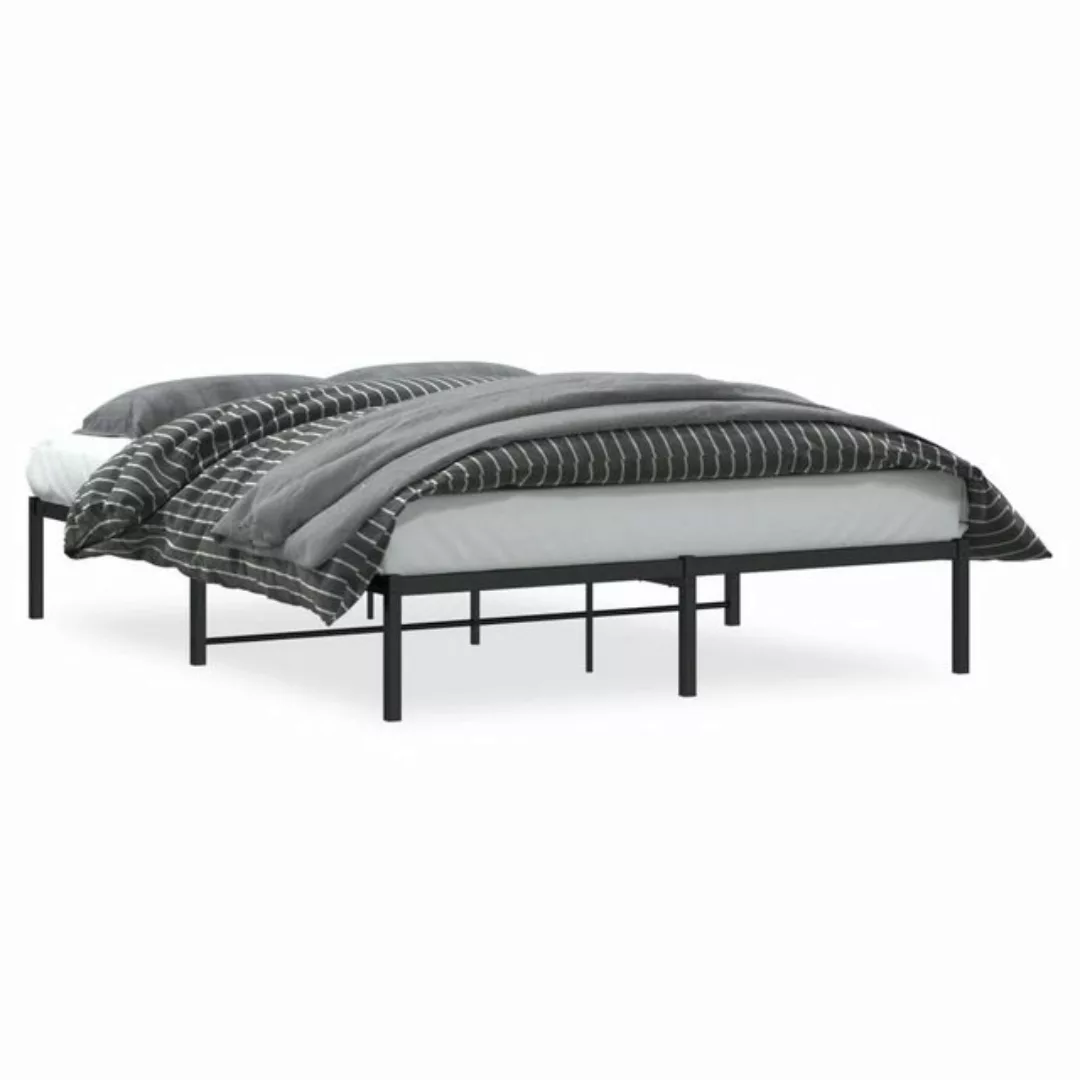 furnicato Bettgestell Metall Schwarz 150x200 cm (1-tlg) günstig online kaufen