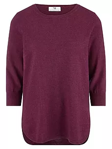 Rundhals-Pullover aus Seide und Kaschmir Peter Hahn Seide/Kaschmir lila günstig online kaufen