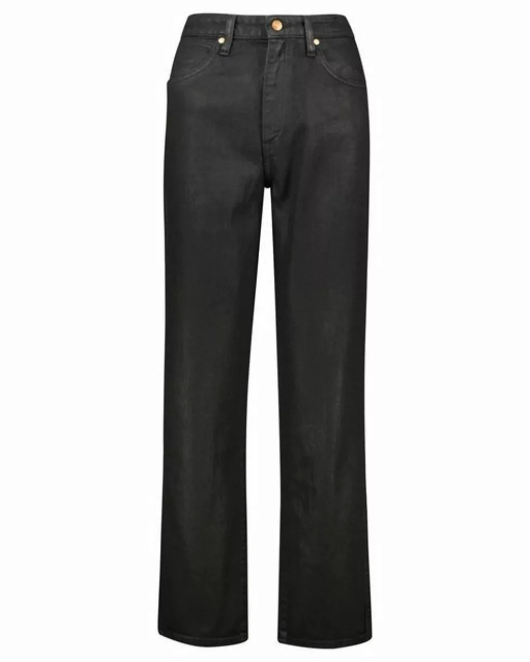 Wrangler 5-Pocket-Jeans Damen Jeans BARREL COATED BLACK Mom Straight Fit (1 günstig online kaufen