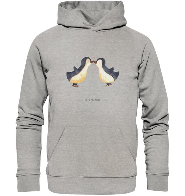 Mr. & Mrs. Panda Hoodie Größe XXL Pinguin Liebe - Heather Grey - Geschenk, günstig online kaufen