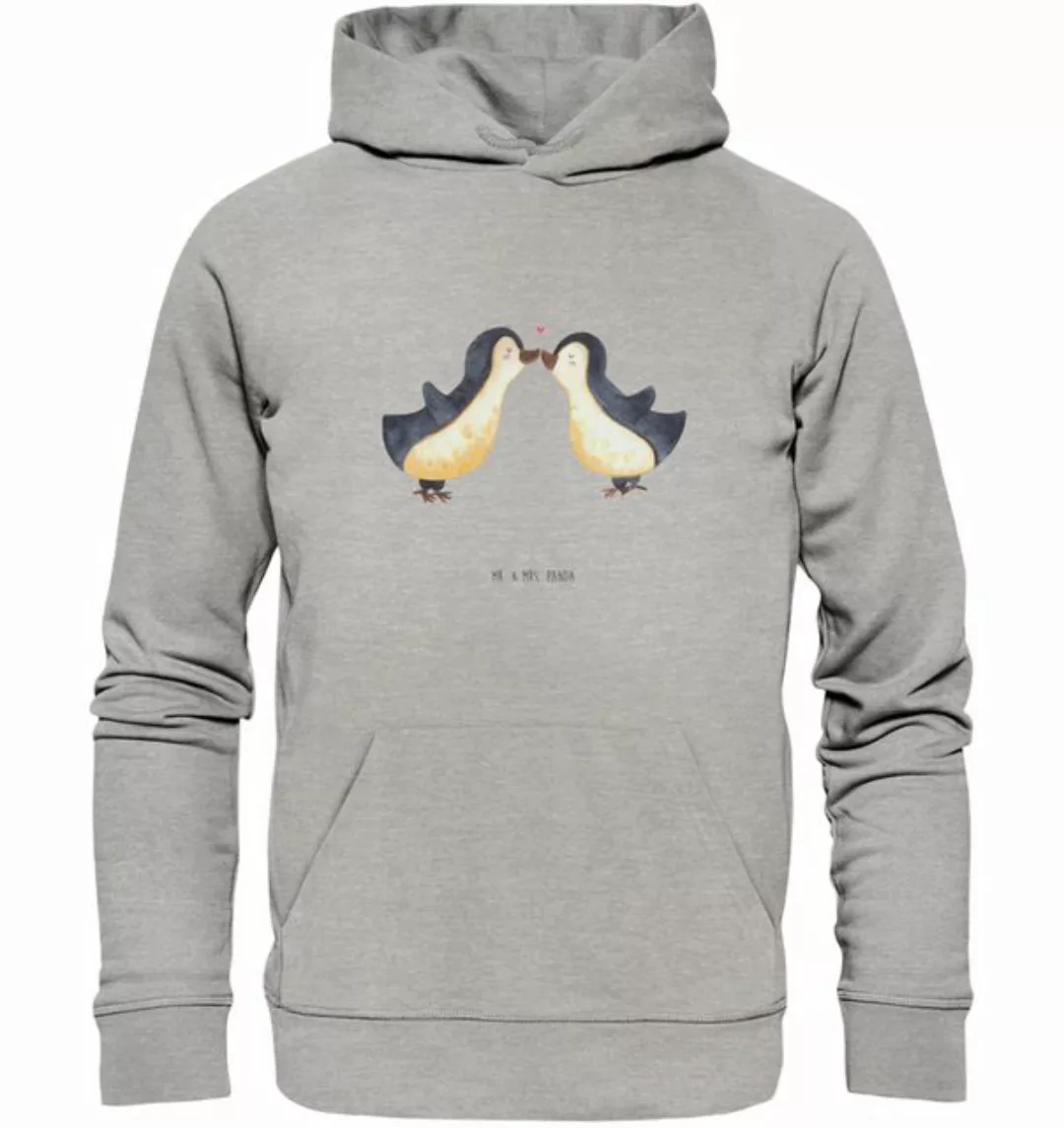 Mr. & Mrs. Panda Hoodie Pinguin Liebe Größe M - Heather Grey - Geschenk, Ka günstig online kaufen