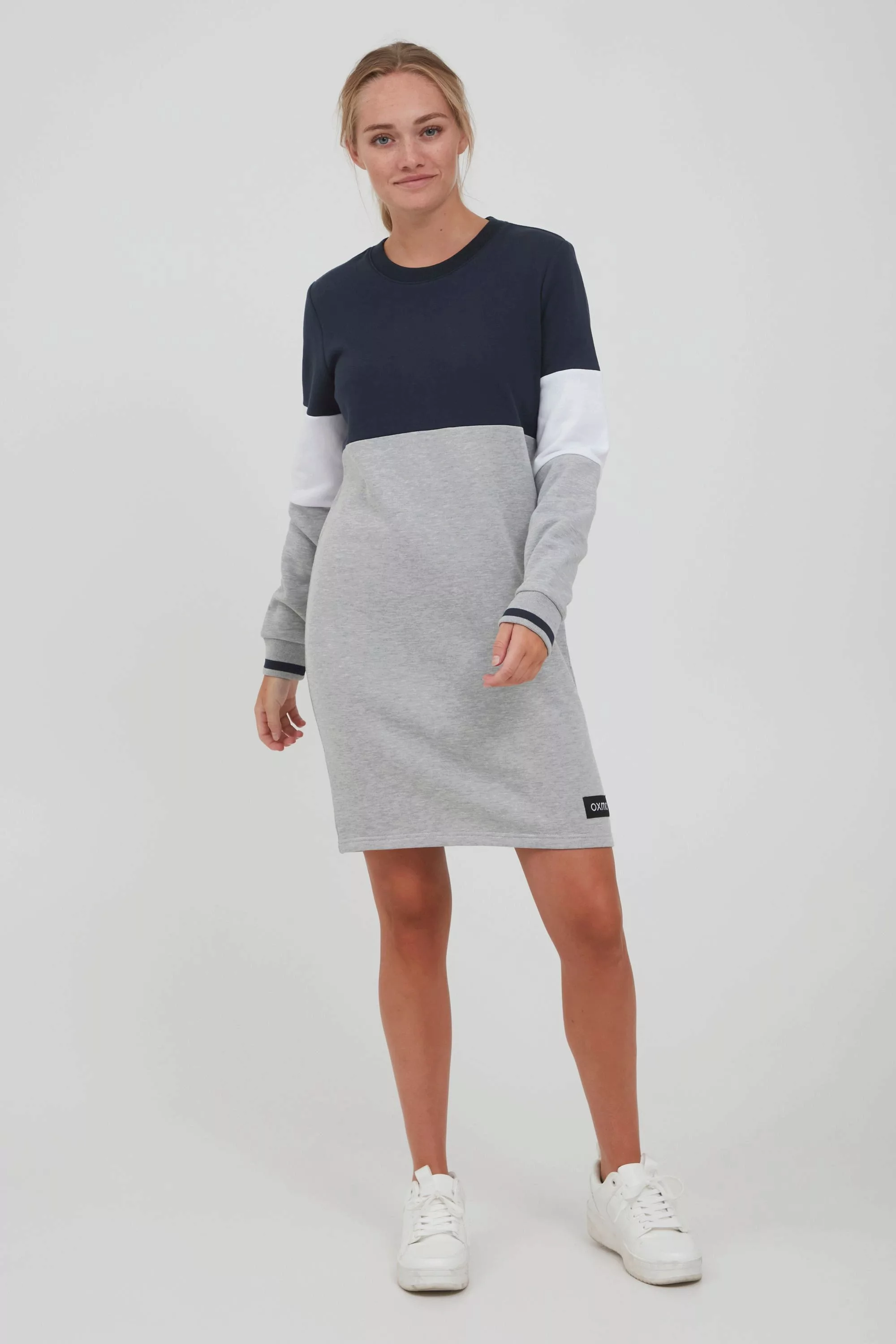 OXMO Sweatkleid OXSweat Sweatkleid in Colourblock-Optik günstig online kaufen