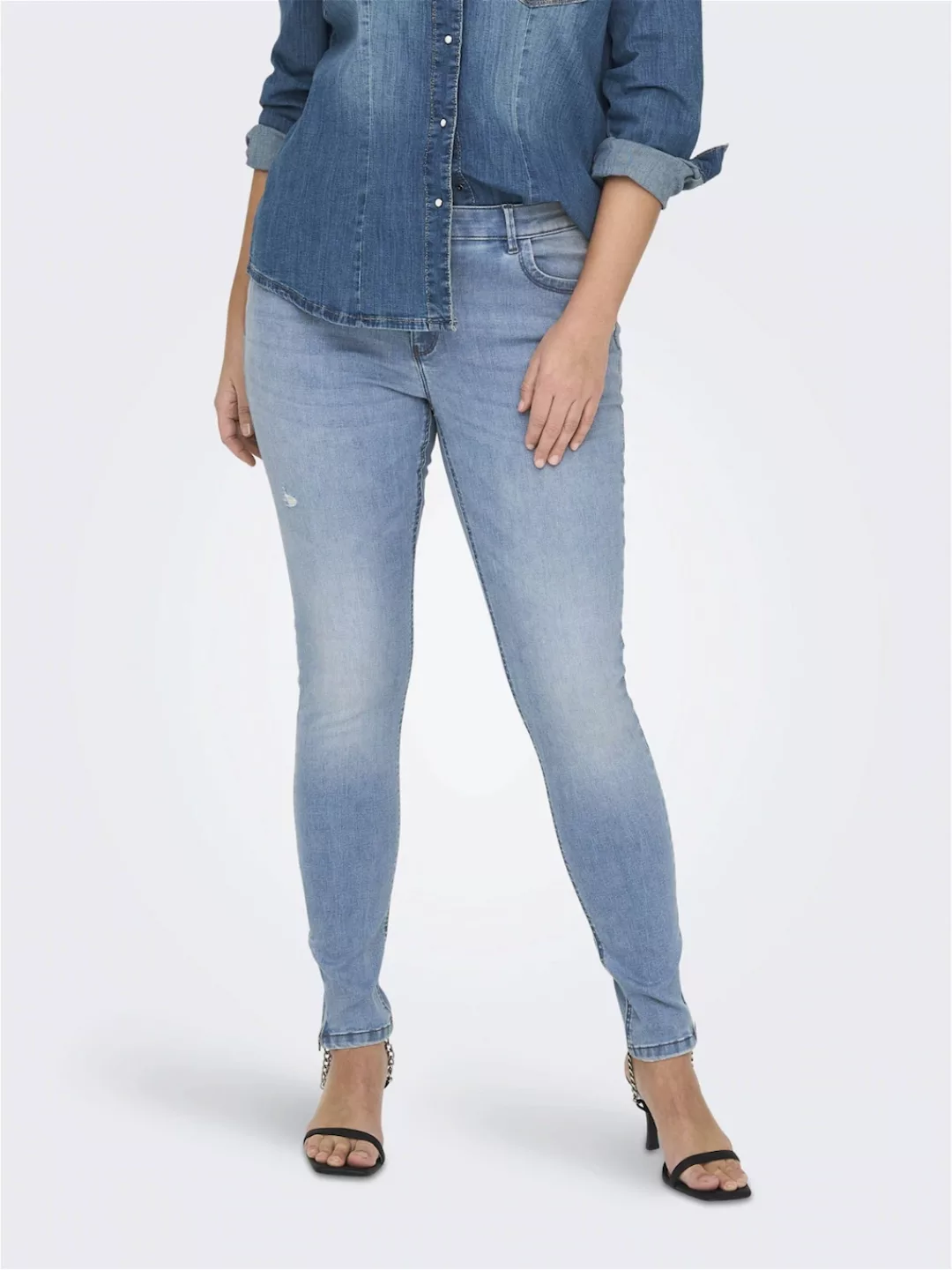 ONLY CARMAKOMA Skinny-fit-Jeans "CARKARLA REG ANK SK DNM BJ759 NOOS", mit D günstig online kaufen