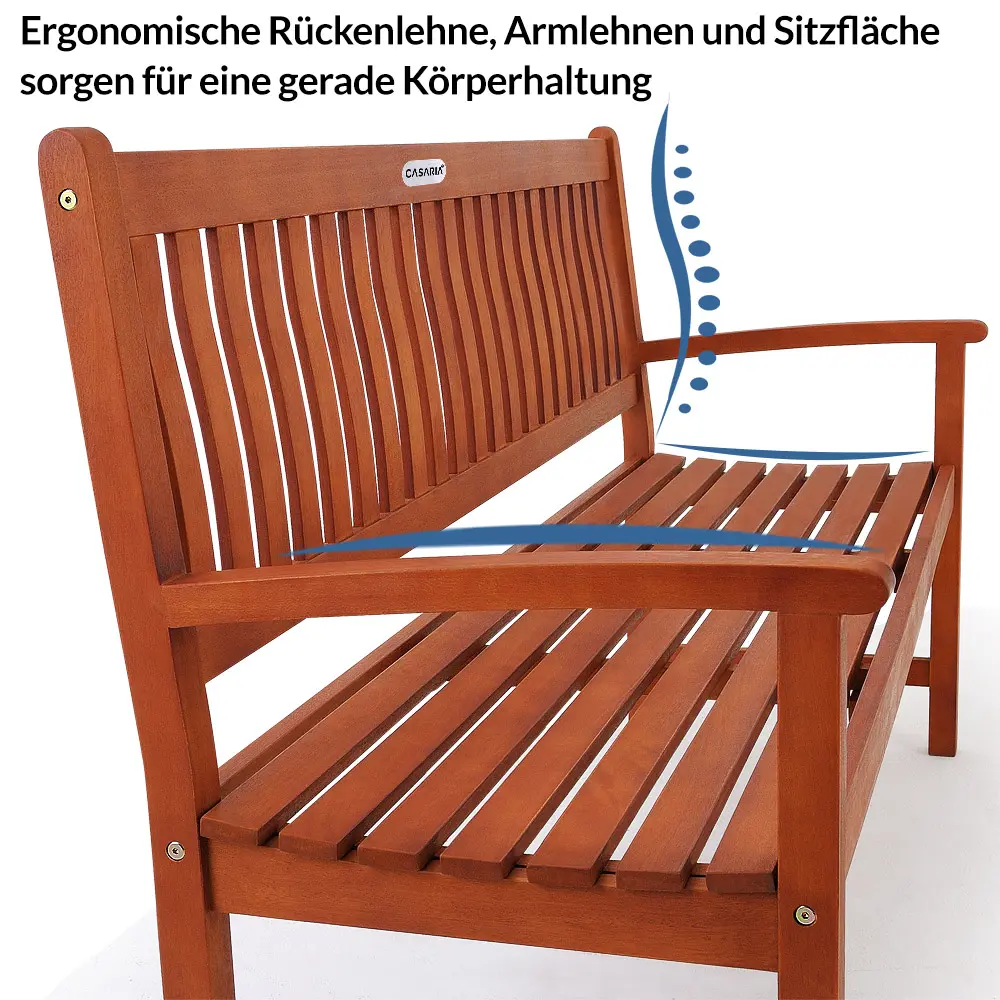 Gartenbank Maxima Eukalyptusholz FSC®-zertifiziert 152x55x92cm günstig online kaufen