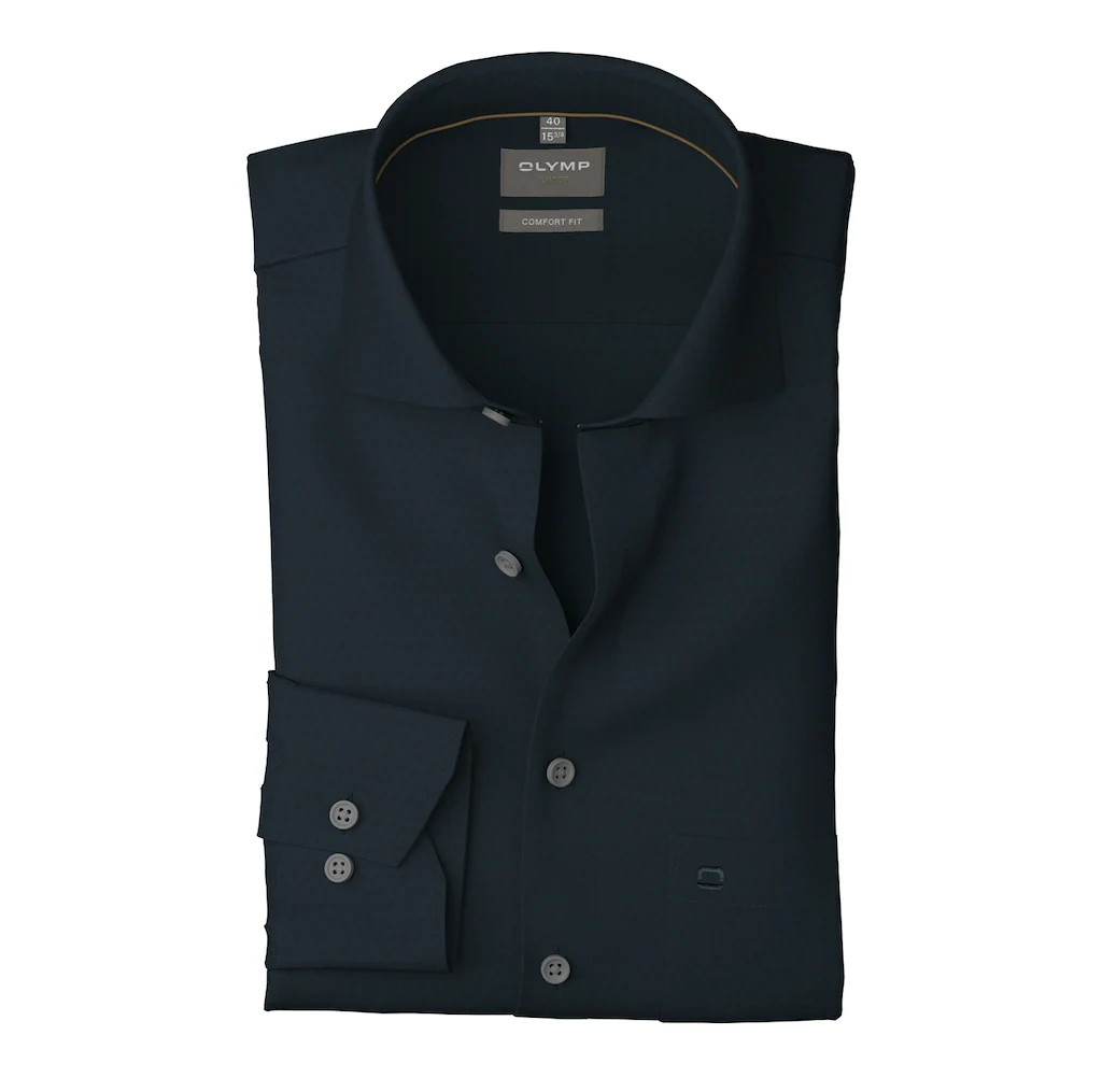 OLYMP Langarmhemd "Luxor comfort fit", Struktur - Satin, comfort fit, Busin günstig online kaufen