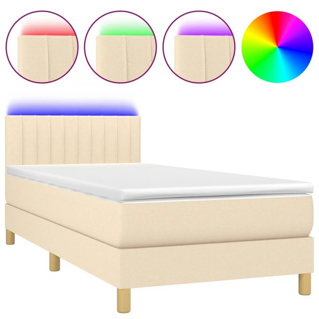 vidaXL Boxspringbett Bett Boxspringbett komplett mit Matratze & LED Stoff ( günstig online kaufen