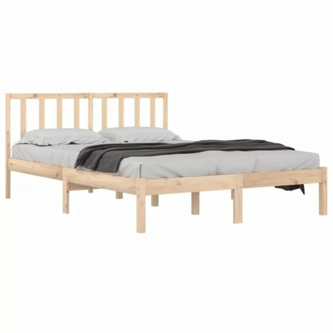 vidaXL Bettgestell Massivholzbett Kiefer 200x200 cm Bett Bettgestell Doppel günstig online kaufen