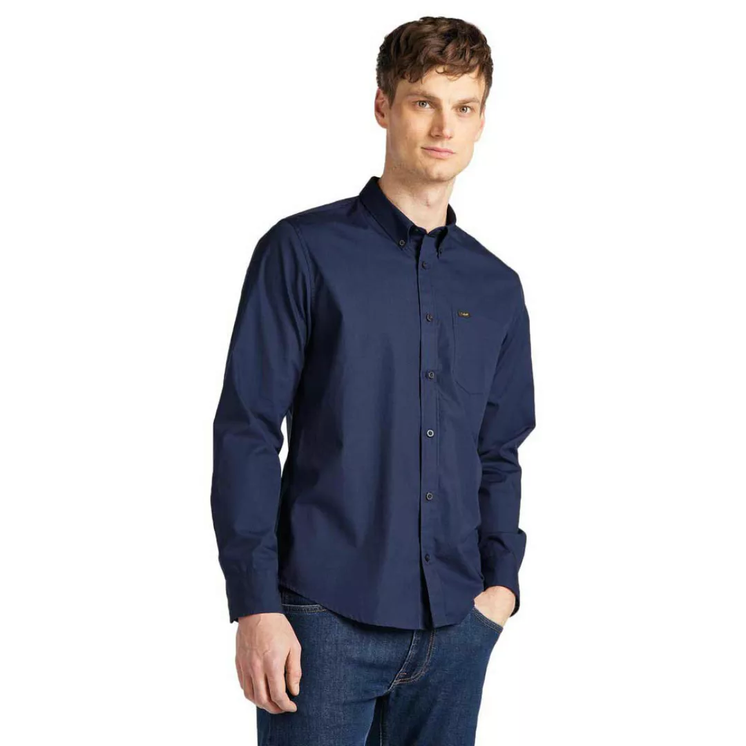 Lee Button Down L880jk35 Langarm-shirt L Navy günstig online kaufen