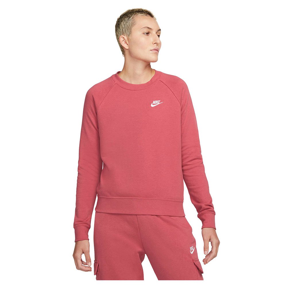 Nike Sportswear Essential Fleece Crew Langarm-t-shirt XS Archaeo Pink / Whi günstig online kaufen