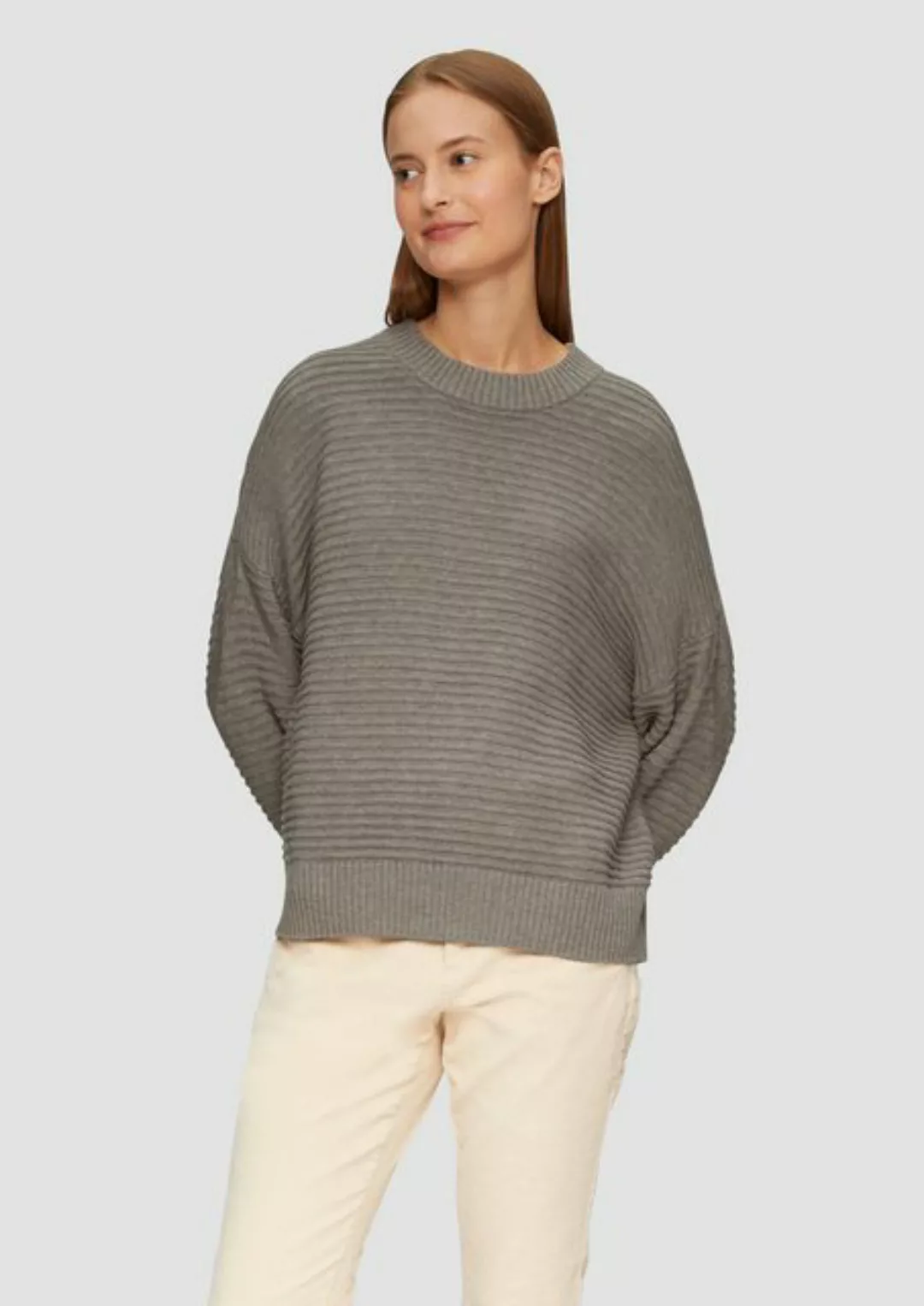 s.Oliver Strickpullover Oversized Strickpullover mit Strukturdetails günstig online kaufen