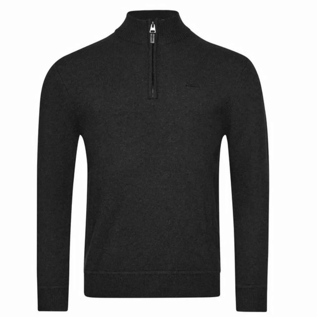 Superdry Stehkragenpullover ESSENTIAL EMB KNIT HENLEY günstig online kaufen