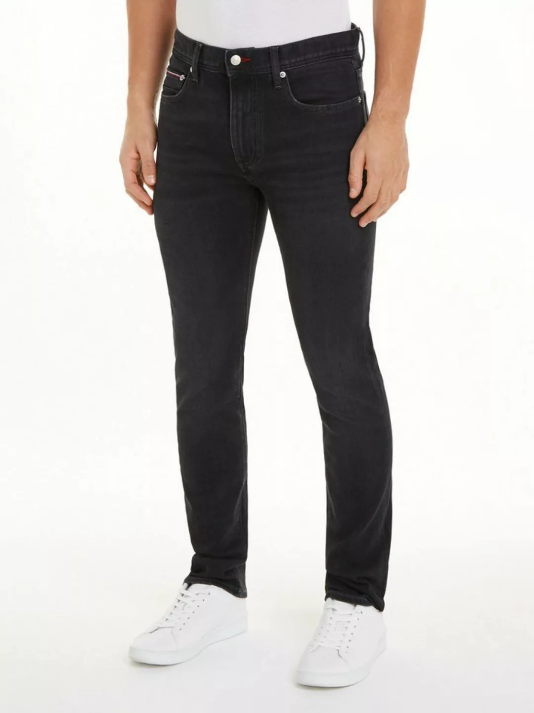 Tommy Hilfiger Slim-fit-Jeans SLIM BLEECKER PSTR CROW BLACK günstig online kaufen