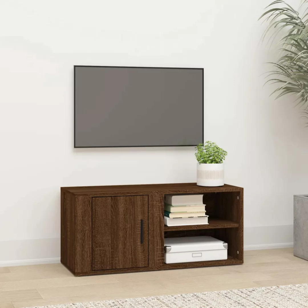 Vidaxl Tv-schrank Braun Eichen-optik 80x31,5x36 Cm Holzwerkstoff günstig online kaufen