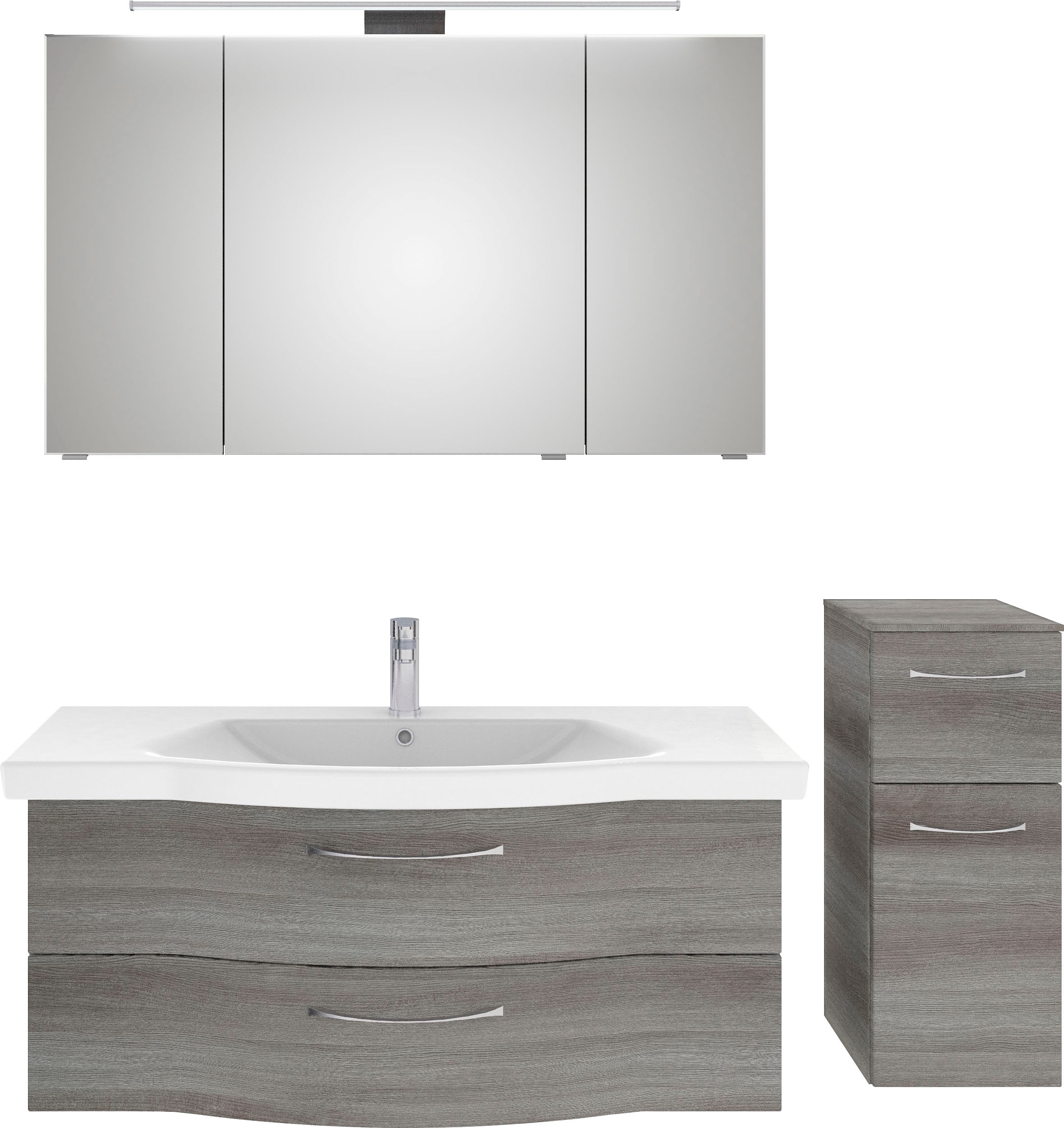 Saphir Badmöbel-Set "6005 Sprint 3-teilig, Keramik-Waschtisch mit LED-Spieg günstig online kaufen