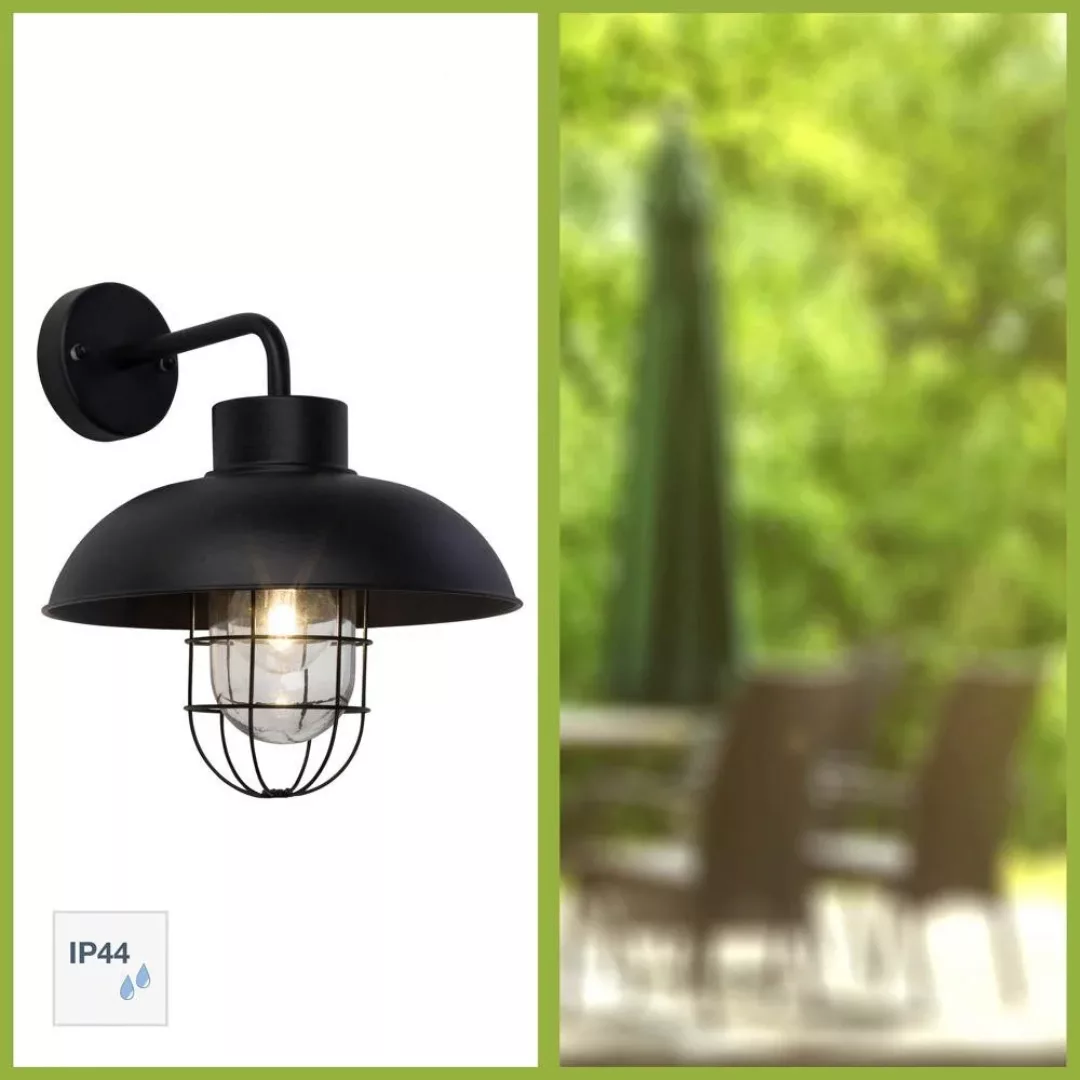 Brilliant Außen-Wandlampe Portland Schwarz günstig online kaufen