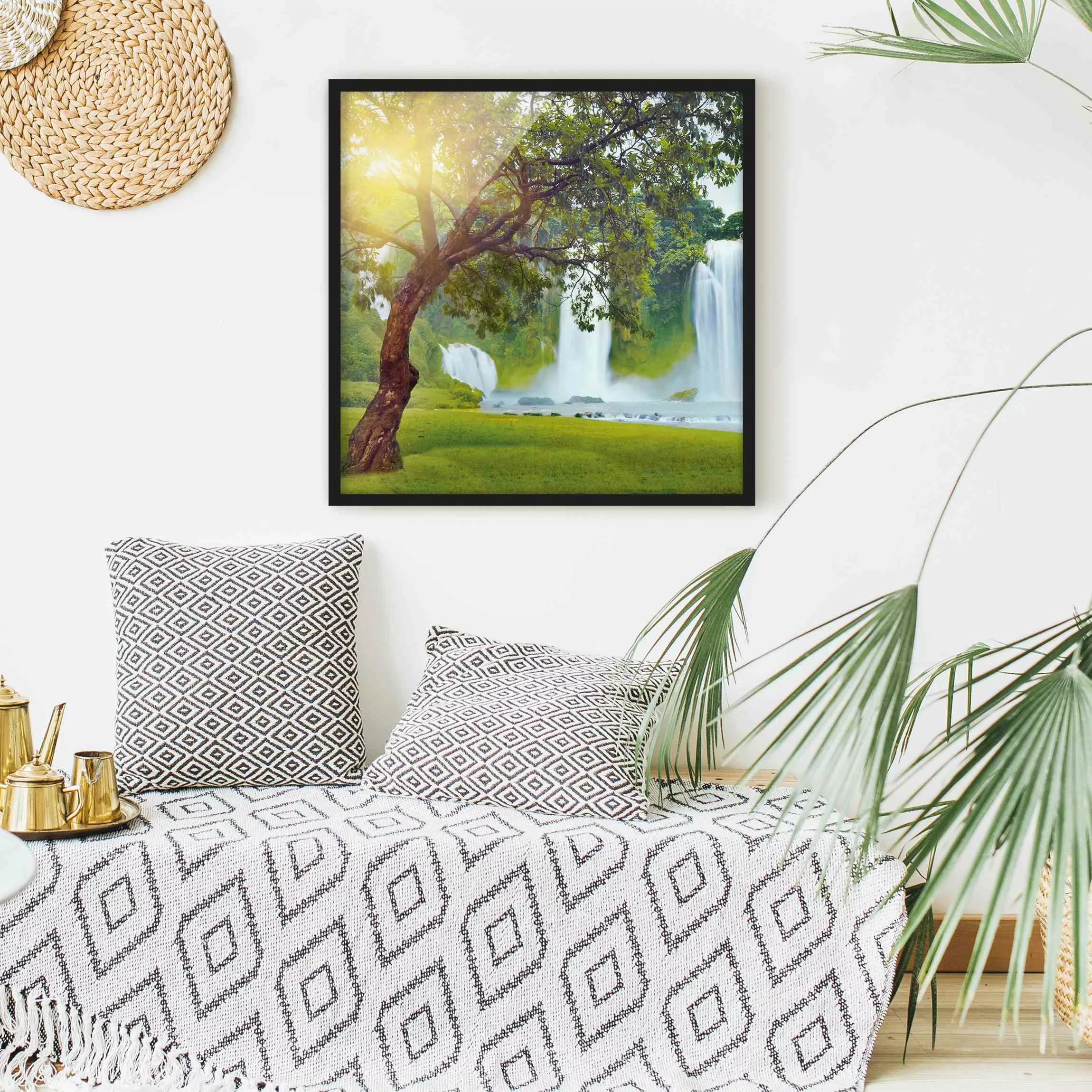 Bild mit Rahmen Natur & Landschaft - Quadrat Paradise on Earth günstig online kaufen