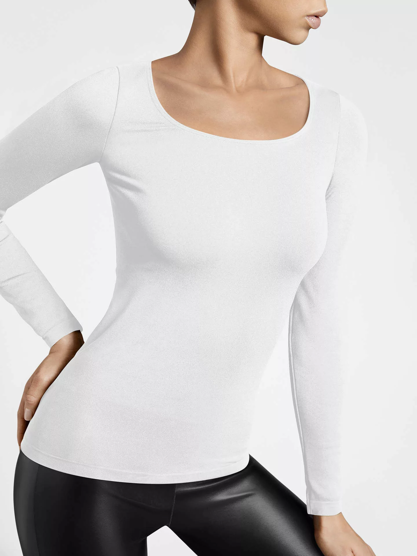 Wolford - Top Long Sleeves, Frau, white, Größe: L günstig online kaufen