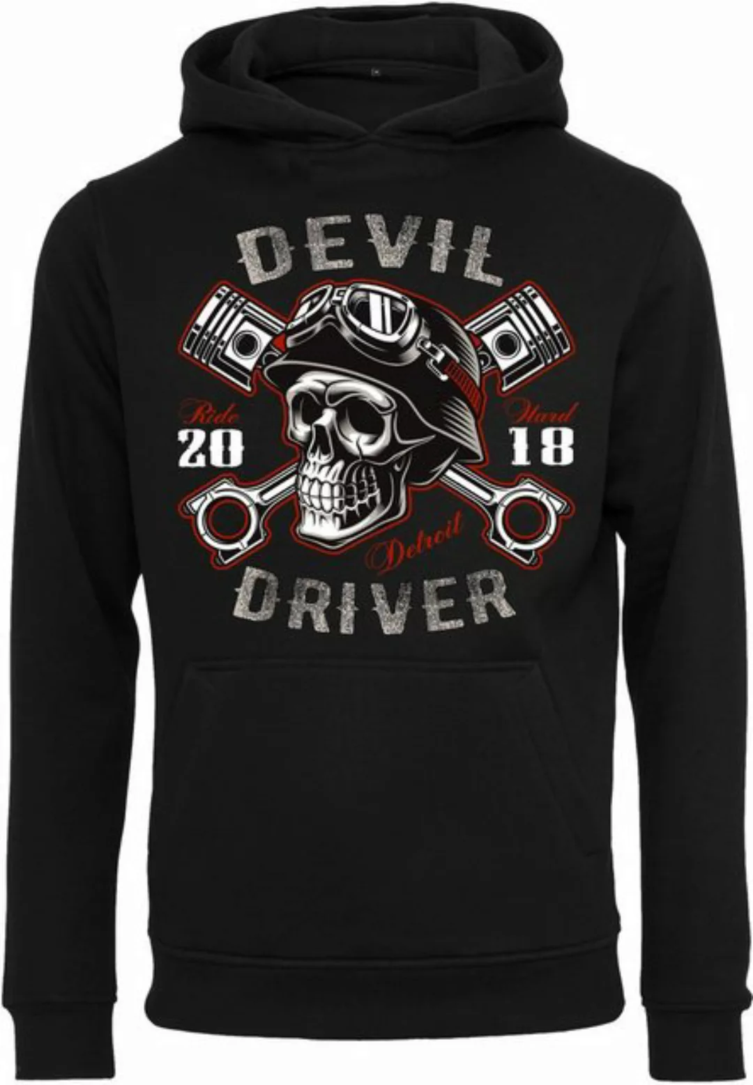 Baddery Kapuzenpullover Biker Hoodie: "Devil Driver" - Motorrad Pullover, h günstig online kaufen