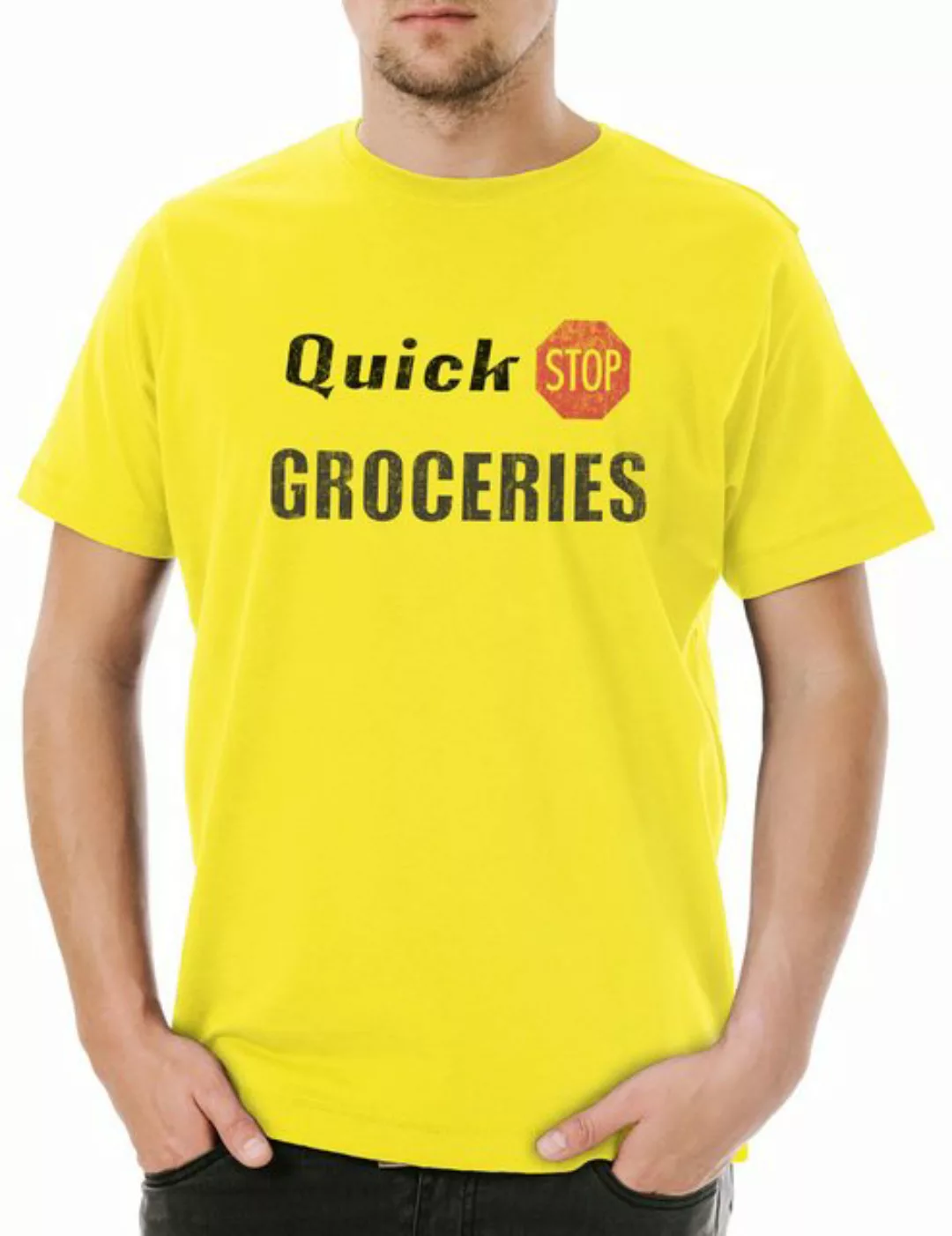 Urban Backwoods Print-Shirt Quick Stop Groceries Herren T-Shirt Grocery Zei günstig online kaufen