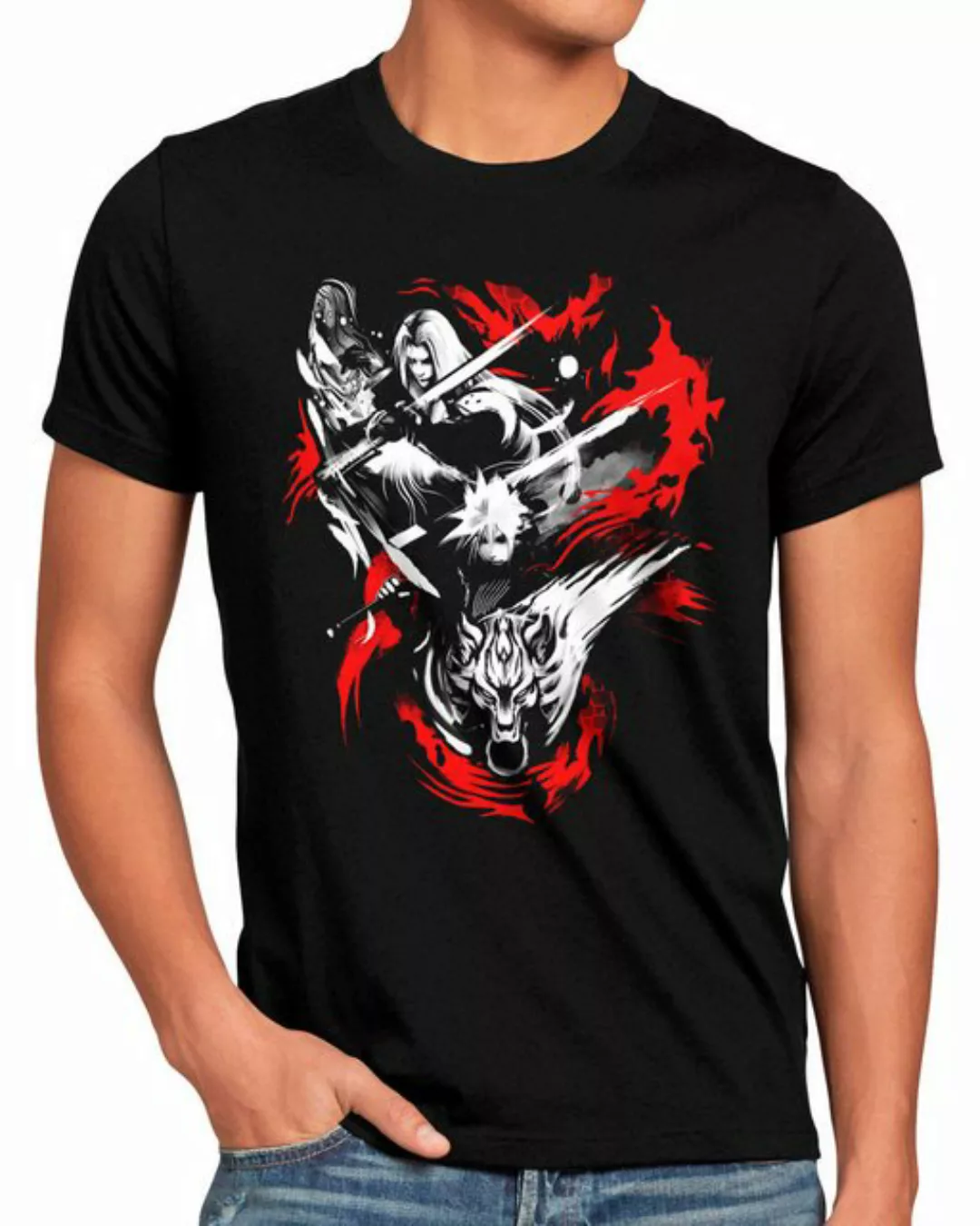 style3 Print-Shirt Herren T-Shirt Sword Chaos final fantasy 7 VII rebirth c günstig online kaufen