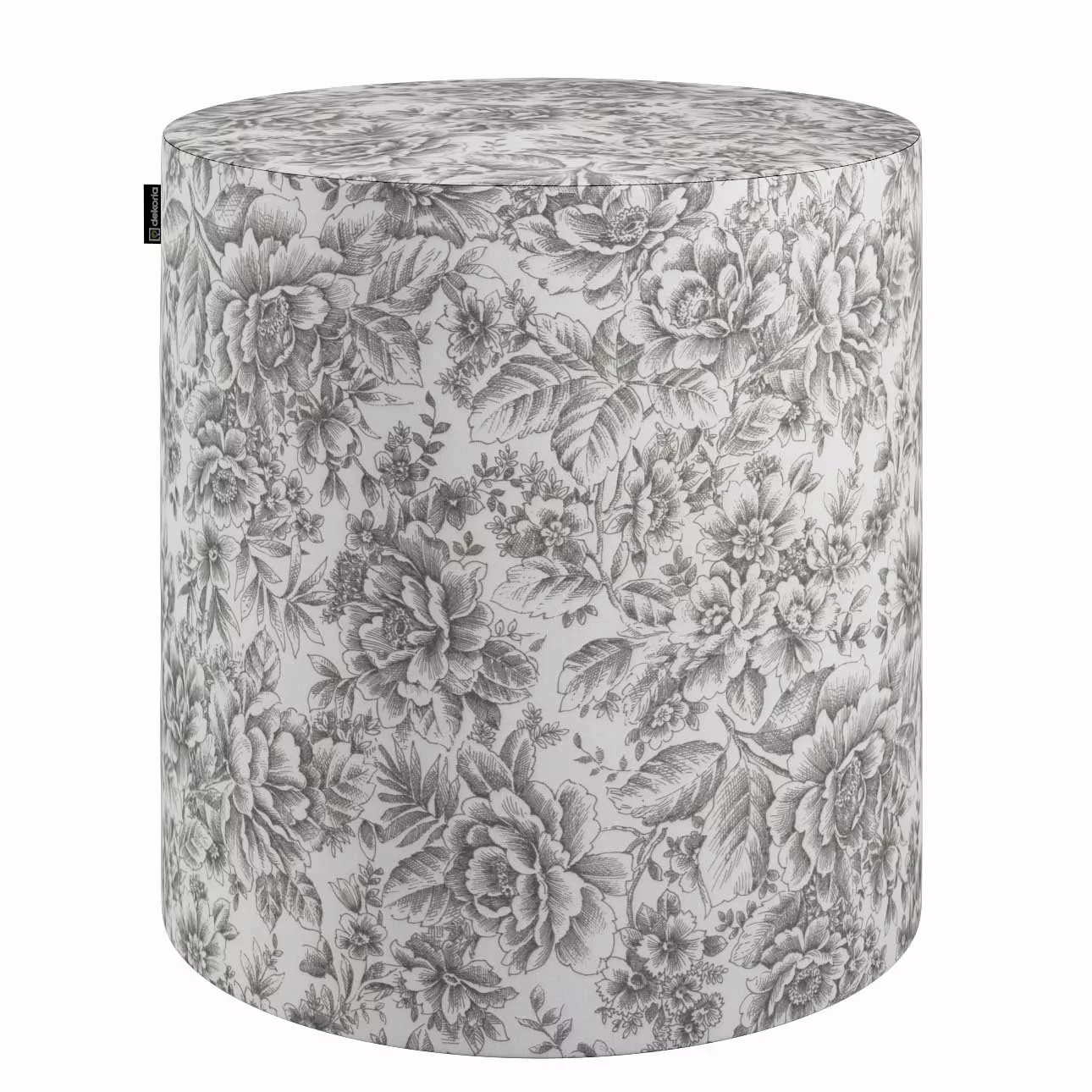 Pouf Barrel, grau-weiß, ø40 cm x 40 cm, Arte (144-02) günstig online kaufen