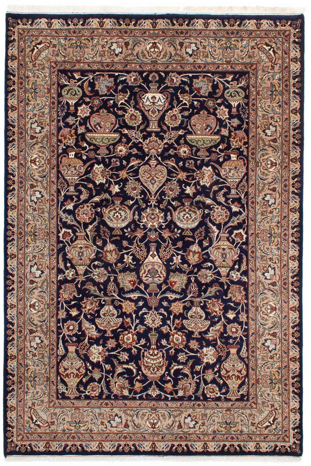 morgenland Wollteppich »Kaschmar Blumenmuster Nero 288 x 202 cm«, rechtecki günstig online kaufen