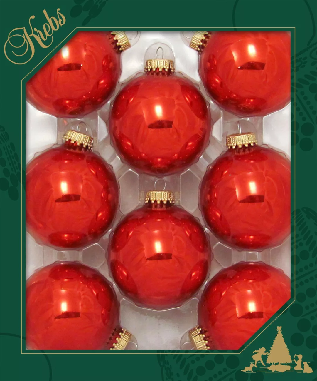Krebs Glas Lauscha Weihnachtsbaumkugel "CBK70101, Weihnachtsdeko rot, Chris günstig online kaufen
