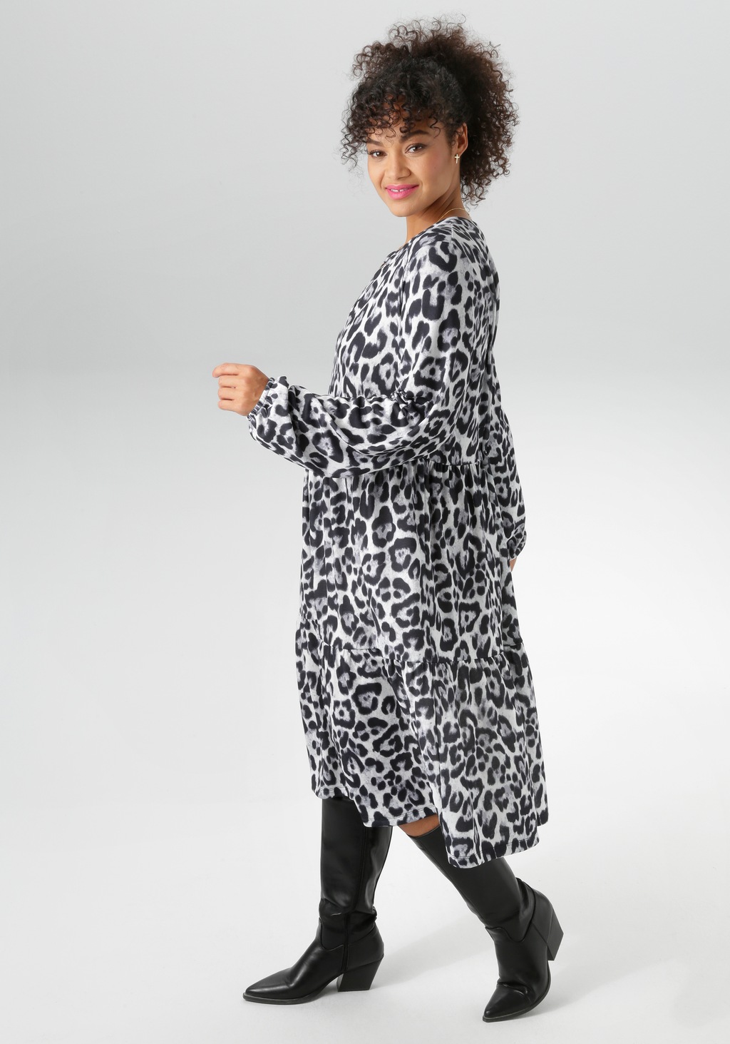 Aniston PLUS Druckkleid, in schönem Animal-Print - NEUE KOLLEKTION günstig online kaufen