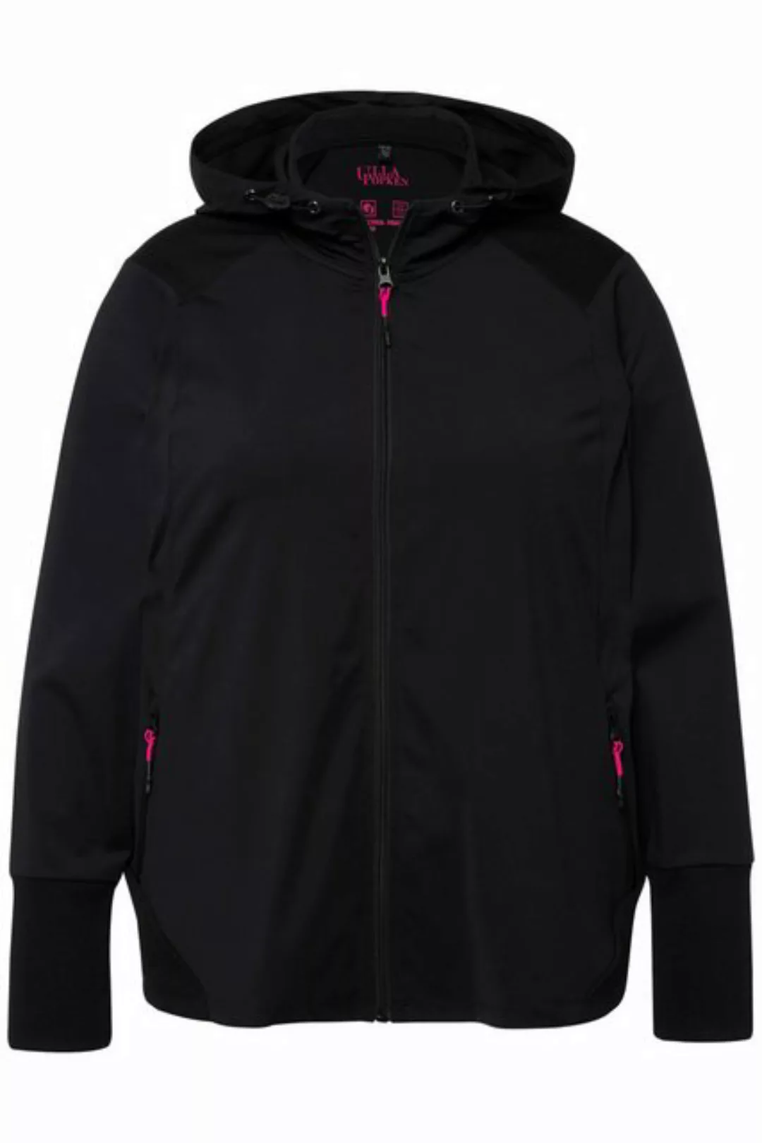 Ulla Popken Sweatjacke Funktions-Sweatjacke antibakteriell Rippbund günstig online kaufen