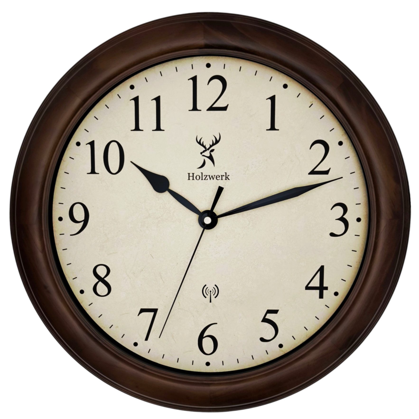 Holzwerk Funkwanduhr Vintage Retro Designer Funk günstig online kaufen