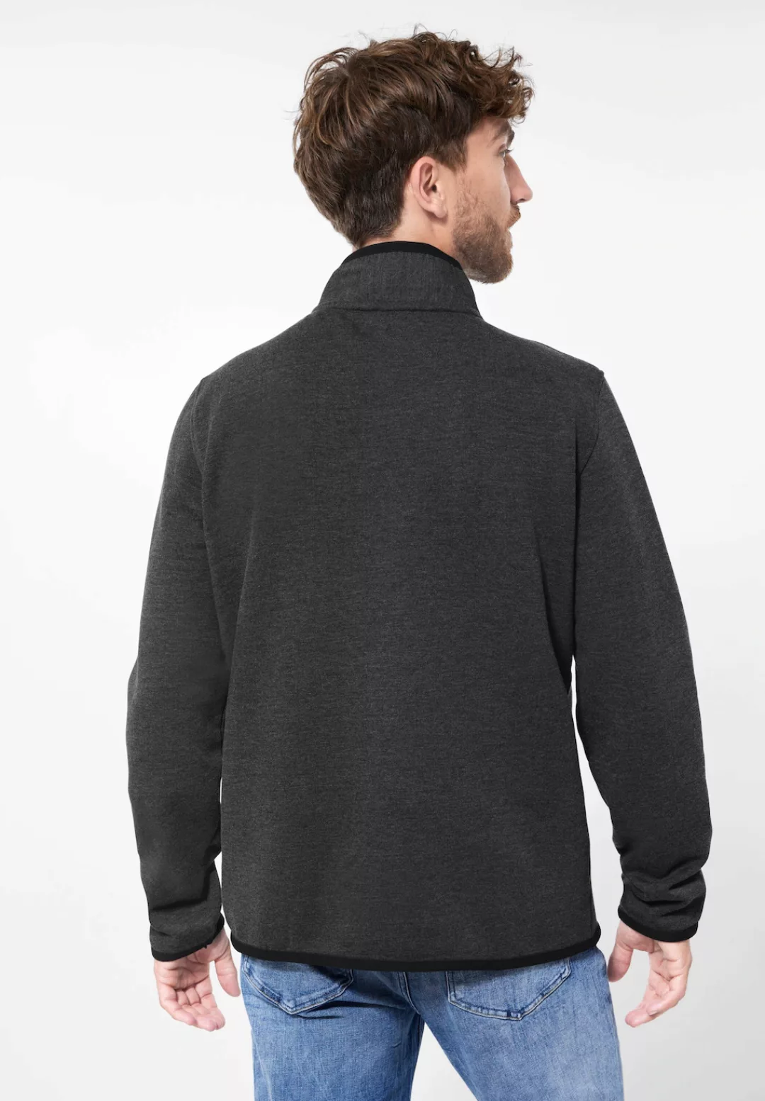 STREET ONE MEN Sweatshirt, in Melange Optik günstig online kaufen