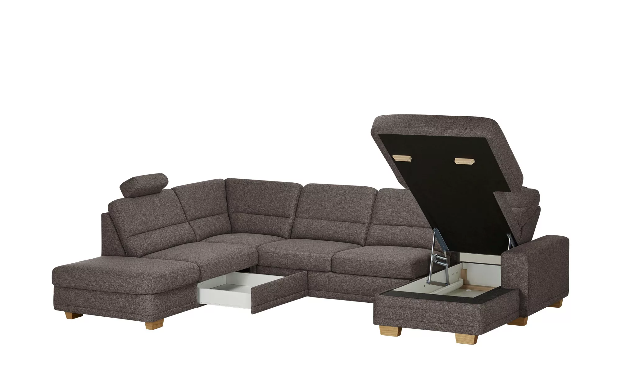 meinSofa Wohnlandschaft  Marc ¦ braun ¦ Maße (cm): B: 311 H: 85 T: 234.0 Po günstig online kaufen