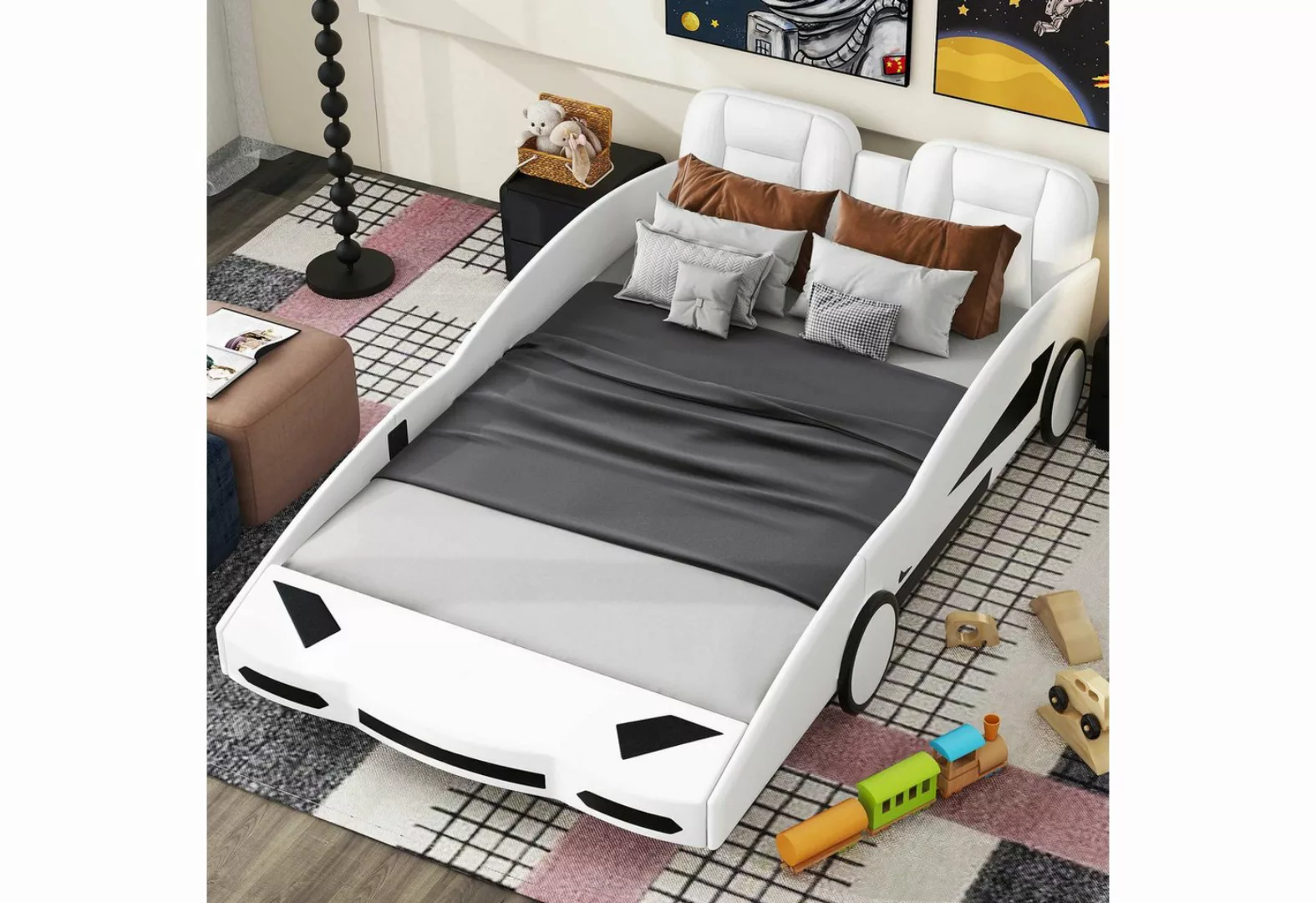 TavilaEcon Autobett Kinderbett Flachbett Auto-Modellbett, 140 x 200 cm günstig online kaufen