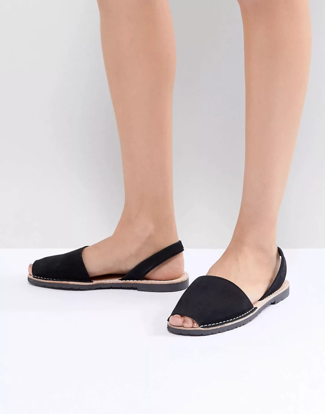 Solillas – Menorca-Sandalen aus schwarzem Leder günstig online kaufen